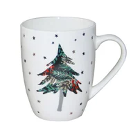 Ozdoby bożonarodzeniowe - Wonderland, Kubek Baryłka Nbc, Biały dek. Choinka, 300 ml - miniaturka - grafika 1