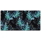 Podkładki na biurko - Mata ochronna z nadrukiem Ciemne Liście 120x60 cm, Dywanomat - miniaturka - grafika 1