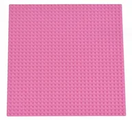 Klocki - Płyta Konstrukcyjna Bazowa Do Klocków Podstawka Do Budowania Różowa - miniaturka - grafika 1