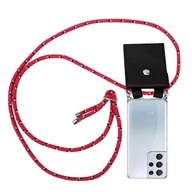 Etui i futerały do telefonów - Pokrowiec z łańcuszkiem Do Samsung Galaxy S21 ULTRA w RÓŻOWY CZARNO BIAŁY W KROPKI Etui Obudowa Case Cover Ochronny Cadorabo - miniaturka - grafika 1