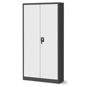 Szafy biurowe - JAN NOWAK model JAN 900x1850x400 biurowa szafa metalowa na akta: antracytowo-biała - miniaturka - grafika 1