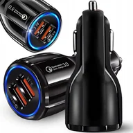 Ładowarki samochodowe - ŁADOWARKA SAMOCHODOWA DO GNIAZD ZAPALNICZKI 2xUSB QUICKCHARGE 3.0 SZYBKA - miniaturka - grafika 1
