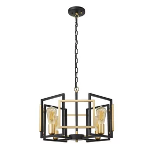 Primero lampa wisząca 4-punktowa czarna/złota PND-44003-4-BK-GD - Lampy sufitowe - miniaturka - grafika 1