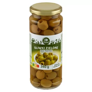 Carrefour Classic Oliwki zielone odmiana Hojiblanca bez pestek 340 g - Warzywa w marynacie - miniaturka - grafika 1