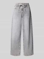 Spodnie damskie - Jeansy o luźnym kroju z czystej bawełny model ‘GIANNA’ - miniaturka - grafika 1