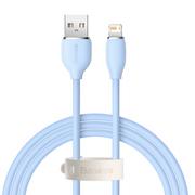 Kable USB - Baseus kabel, przewód USB Lightning 2,4A długość 1,2 m Jelly Liquid Silica Gel niebieski CAGD000003 - miniaturka - grafika 1