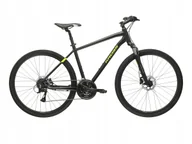 Rowery - Rower crossowy męski KROSS EVADO 4.0 M 28" M (19") CZARNY ZIELONY MATOWY - miniaturka - grafika 1