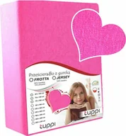 Prześcieradła dla dzieci - Prześcieradło do łóżeczka 140x70 JERSEY z gumką różowy - miniaturka - grafika 1