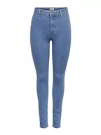 Legginsy - ONLY Damskie legginsy ONLBLUSH Life HW SK NOOS dżinsy, jasnoniebieski denim, 30 (XL), jasnoniebieski (light blue denim), XL - miniaturka - grafika 1