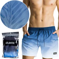 Kąpielówki męskie - ATLANTIC KMB-217 kąpielówki męskie szorty plażowe z ukrytym nadrukiem - XL - miniaturka - grafika 1