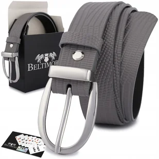 Skórzany pasek damski do spodni sukienki szary skóra nat 3 cm Beltimore D91 szary, srebrny r.110-125 cm - Paski Skórzany pasek damski do spodni sukienki szary skóra nat 3 cm Beltimore D91 szary, srebrny r.110-125 cm - Paski - miniaturka - grafika 1