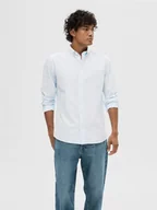 Koszule męskie - camicie uomo selected 16092564 slimrick-poplin light blue - miniaturka - grafika 1