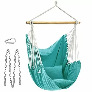 Songmics Fotel Wiszący, Huśtawka Wisząca, Krzesło Wiszące Z 2 Poduszkami, Metalowy Łańcuch, Obciążenie Do 150 Kg, Do Użytku Wewnątrz I Na Zewnątrz, .. - Fotele ogrodowe wiszące - miniaturka - grafika 1