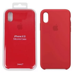 Etui Silikonowe Apple iPhone XS MRWC2ZM/A Czerwone red - Etui i futerały do telefonów - miniaturka - grafika 1