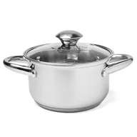 Garnki - Tadar GARNEK STALOWY Z POKRYWKĄ 14cm 1.2L SATYNOWY CORI - miniaturka - grafika 1