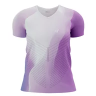 Bielizna sportowa męska - COMPRESSPORT Koszulka biegowa damska PERFORMANCE SS T-SHIRT lilac - miniaturka - grafika 1