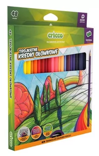 CRICCO Kredki oówkowe trójkątne 48 kolorów - Przybory szkolne - miniaturka - grafika 2