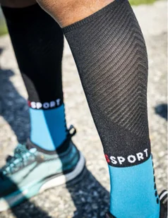 COMPRESSPORT Skarpety kompresyjne FULL SOCKS WINTER RUN mosaic blue - Skarpetki sportowe męskie - miniaturka - grafika 3