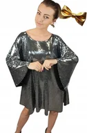 Bluzki damskie - TUNIKA blink srebro piękna wygodna błyszcząca luźna 54 56 7xl 8xl blask - miniaturka - grafika 1