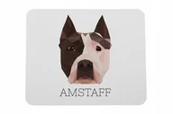 Podkładki pod mysz - Amstaff geometryczny Podkładka pod mysz myszkę - miniaturka - grafika 1