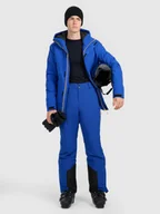Spodnie narciarskie - 4F Spodnie narciarskie z szelkami membrana 10000 męskie - niebieskie XXL - miniaturka - grafika 1