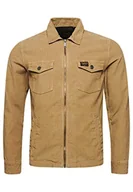 Bluzy męskie - Superdry Vintage Micro Cord Overshirt Męska Bluza, Kanion Piasek Brown, L - miniaturka - grafika 1