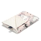 Koce i narzuty dla dzieci - LA MILLOU LEKKI KOCYK MINKY - L - UNICORN SUGAR BEBE ECRU - miniaturka - grafika 1