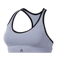 Biustonosze - Reebok Hero Racer damski biustonosz sportowy szary Denim Staub X-S - miniaturka - grafika 1