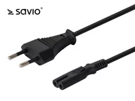 Kable komputerowe i do monitorów - Elmak SAVIO CL-105 Kabel zasilający płaski ósemka 2pin 3m SAVIO CL-105 - miniaturka - grafika 1