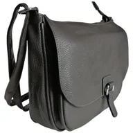 Torebki damskie - Torebka Damska Listonoszka Na Ramię - Mała, Szara, Miejska I Funkcjonalna - miniaturka - grafika 1