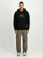 Bluzy męskie - Alpha Industries Bluza z kapturem Basic Hoody BL TPU (148346) black/shiny - miniaturka - grafika 1