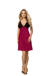 HALKA DEBBIE (kolor granat, rozmiar 2xl) - Piżamy damskie - miniaturka - grafika 2