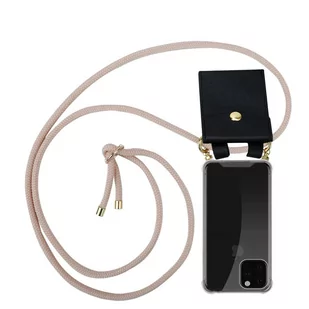 Łańcuszek Pokrowiec Do Apple iPhone 11 PRO MAX w PERŁOWE RÓŻOWE ZŁOTO Etui Obudowa Case Cover Ochronny Cadorabo - Etui i futerały do telefonów - miniaturka - grafika 1