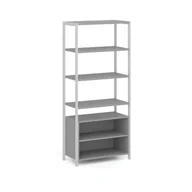 Inne meble biurowe - Ścianka półkowa HOME OFFICE z szafką półkową, biała/szara - miniaturka - grafika 1