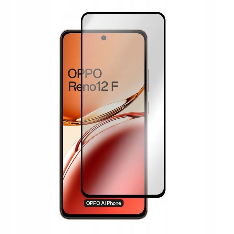 9H Szkło Do Oppo Reno 12F Reno 12Fs Cph2637 5G Full 6D Czarne Hartowane Szkiełko Ochronne Szybka Hartowana Na Ekran