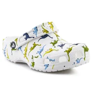 Buty dla dziewczynek - Chodaki Crocs Classic Character Print Clog 209695-9DH białe - miniaturka - grafika 1