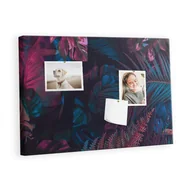 Tablice i flipcharty - Kolorowy Organizer - Tablica Korkowa z Pinezkami - Egzotyczne kwiaty 60x40 cm - miniaturka - grafika 1