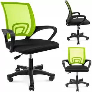 Fotel biurowy, krzesło biurowe KRZESŁO OBROTOWE SMART zielone fotel na kółkach do biurka - Fotele i krzesła biurowe - miniaturka - grafika 1
