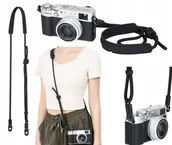 Paski, szelki, uprzęże foto - Pasek Na Szyję Ramię Do Aparatu Retro Kodak Agfa Leica Fujifilm Canon Nikon / Cpc-b / Czarny - miniaturka - grafika 1
