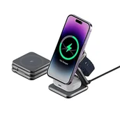 Ładowarki do telefonów - Adam Elements Mag 3 Magnetic 3-in-1 Foldable Travel Charging Station - miniaturka - grafika 1