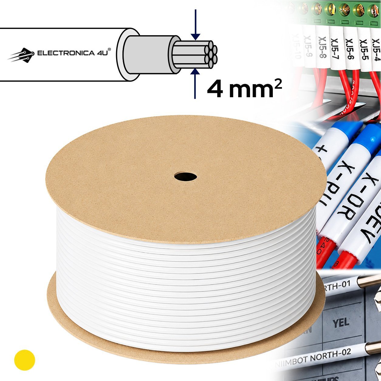 XXX_TF1 TelForceOne Rurki nośnik PVC do drukarki Niimbot C1 oznaczanie kabli przewodów 4mm