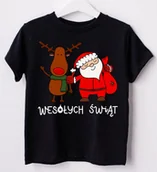 Koszulki dla dziewczynek - Koszulka dla dziecka na mikołajki i święta - miniaturka - grafika 1