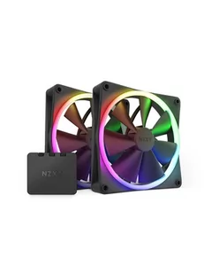 NZXT F140 RGB 2-pack & RGB Controller - Black - Chłodzenie do obudowy - 140 mm - 33 dBA - Wentylatory komputerowe - miniaturka - grafika 1