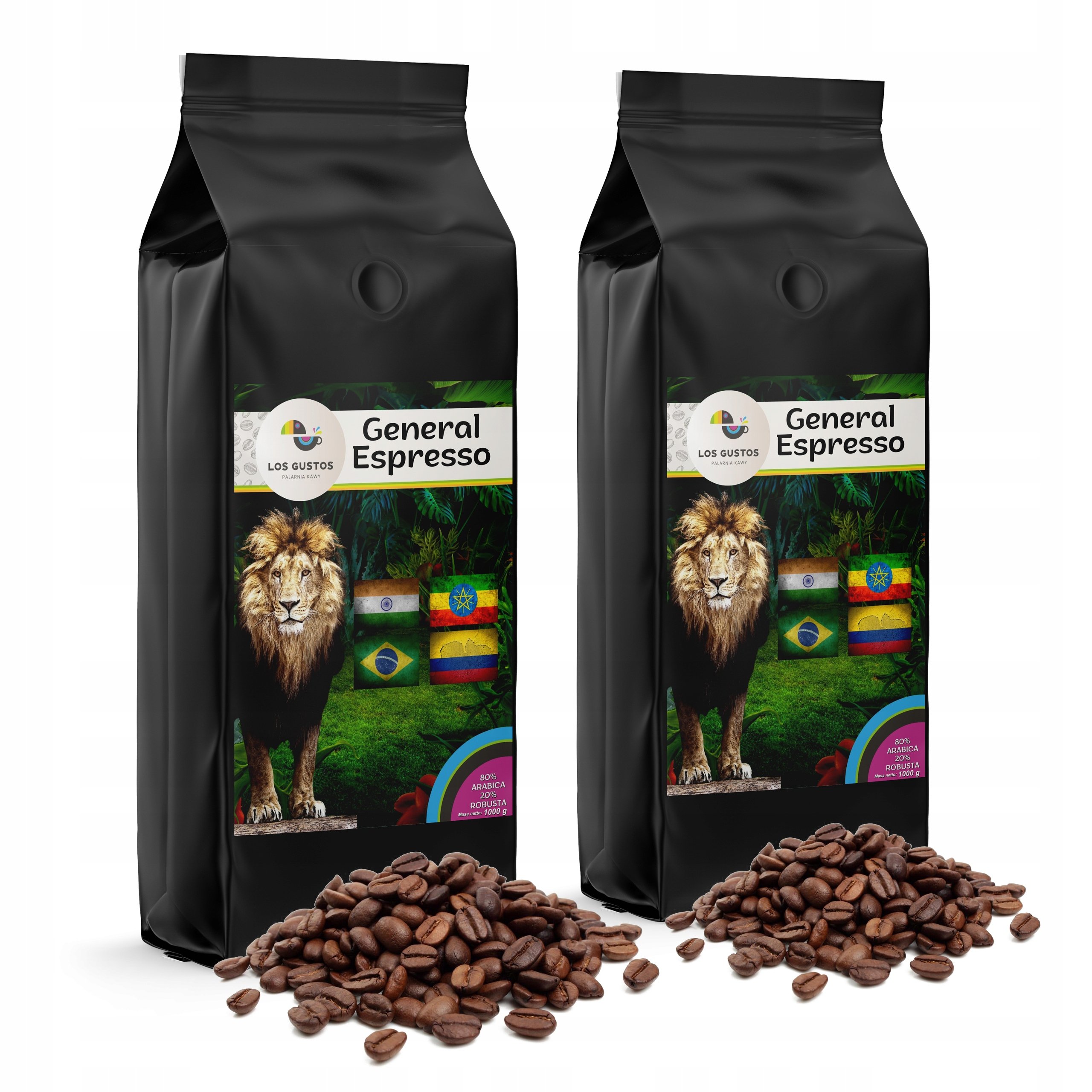 Kawa ziarnista General Espresso 2x1000g Los Gustos