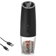 Młynki do soli i pieprzu - Młynek do soli i pieprzu przypraw elektryczny z ładowarką 20cm ORION 130234 - miniaturka - grafika 1
