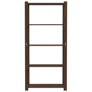 Regał z 5 półkami, brązowy, 80x38x170 cm, lite drewno sosnowe Lumarko! - Szafy i regały magazynowe - miniaturka - grafika 4