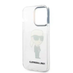 Karl Lagerfeld Etui KLHCP14XHNIKTCT do iPhone 14 Pro Max 6,7" hardcase Ikonik Karl Lagerfeld transparent - Etui i futerały do telefonów - miniaturka - grafika 7