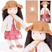 Lalki dla dziewczynek - Beżowa Urocza miękka Lalka - minimalistyczna mimika Nauka emocji ZA4996 - miniaturka - grafika 1