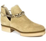 Botki damskie - Trzewiki Karino 4227-001P Beż Wel - KARINO - miniaturka - grafika 1