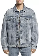 Kurtki męskie - Urban Classics Męska kurtka oversized Denim, Light Skyblue Acid Washed, M - miniaturka - grafika 1